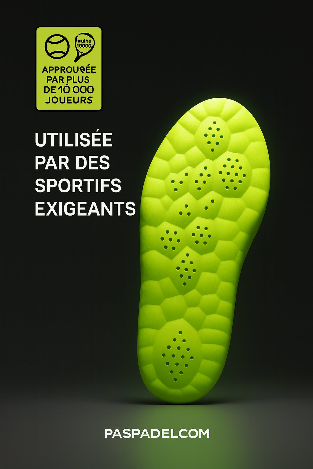 Semelles intérieures sport haute performance PASPADELCOM